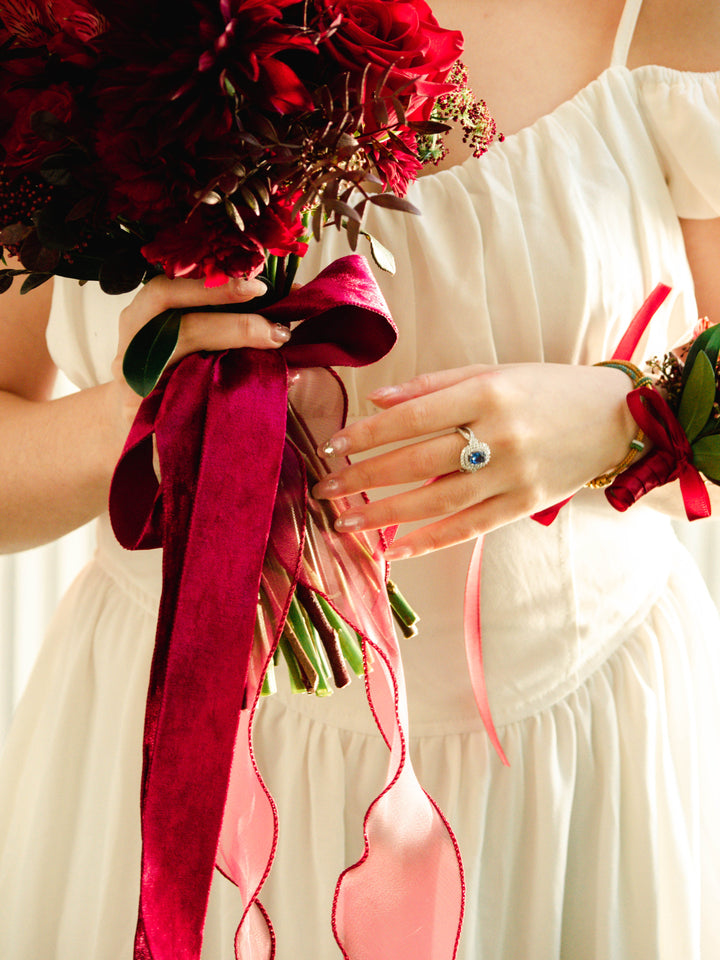 Bridal Bouquet - Hand-Tied - Red