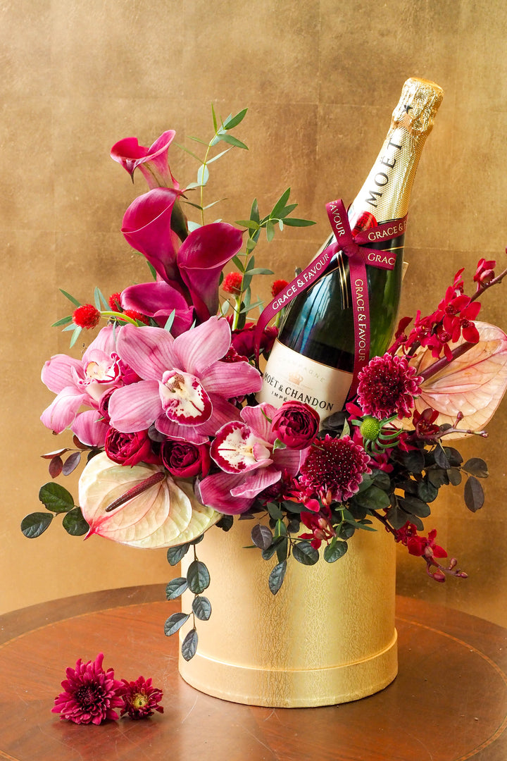 錦上添花香檳花盒