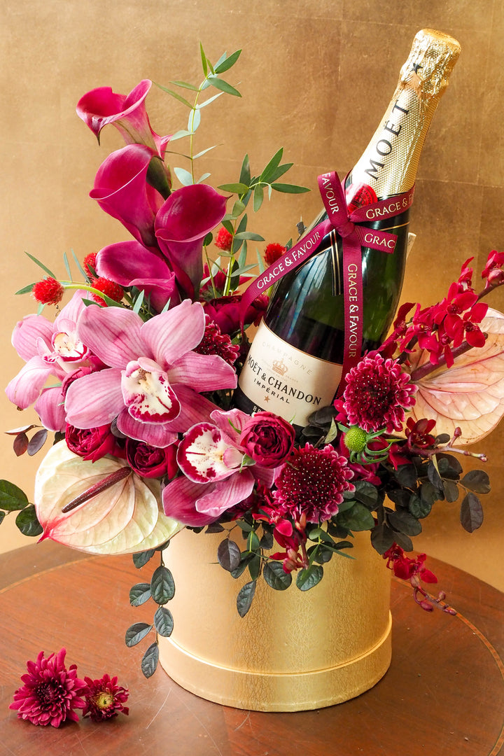 錦上添花香檳花盒