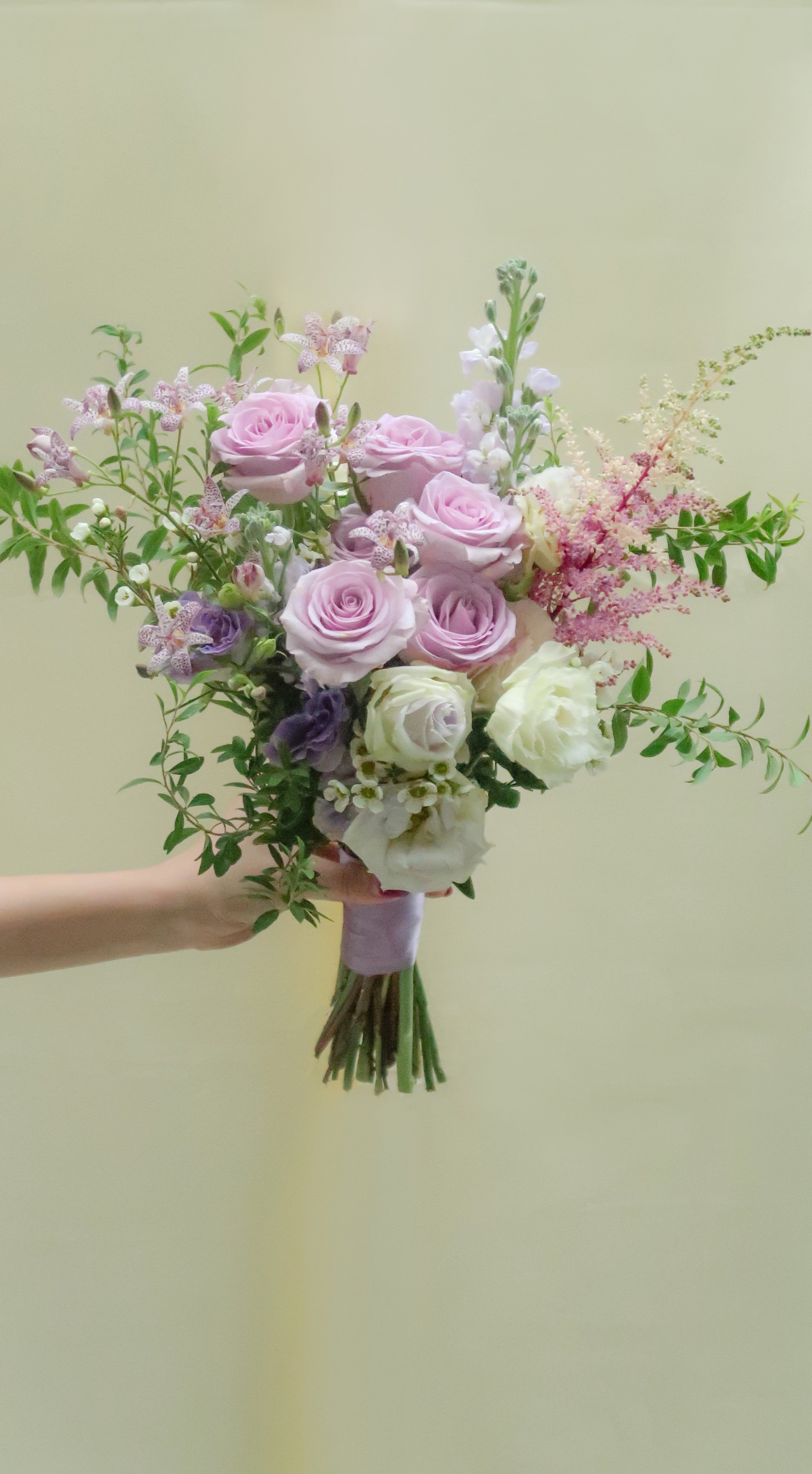 新娘手捧花 - 自然風紫色系