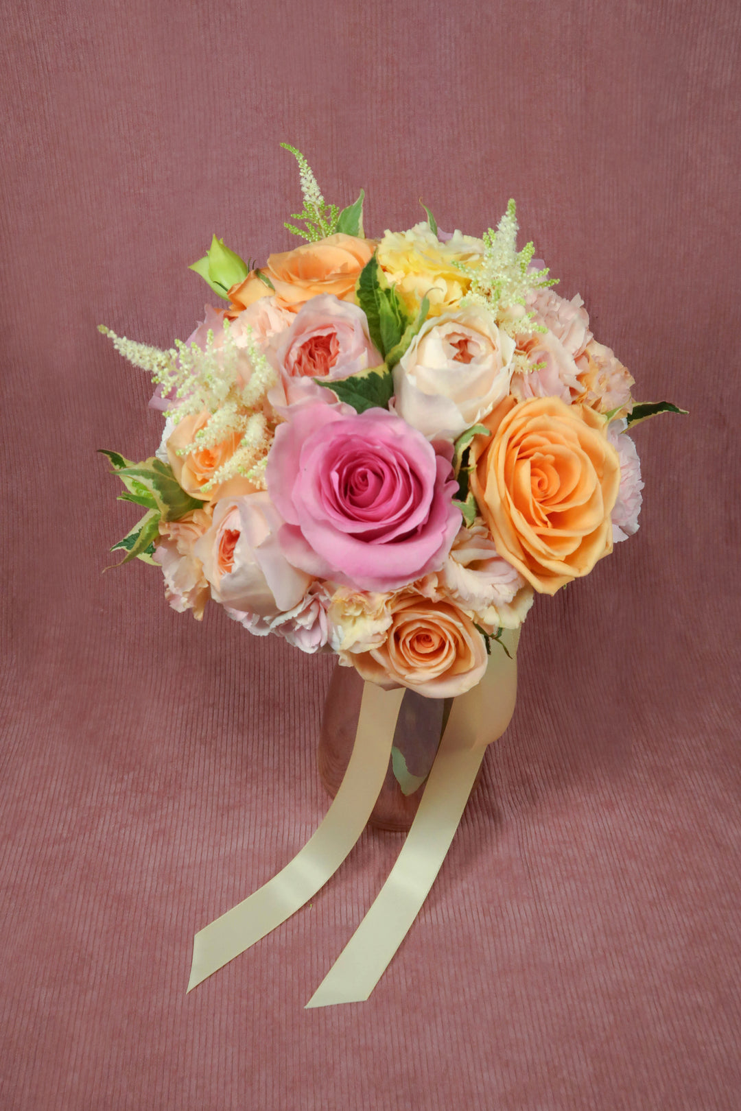 Bridal Bouquet - Classic Round - Coral