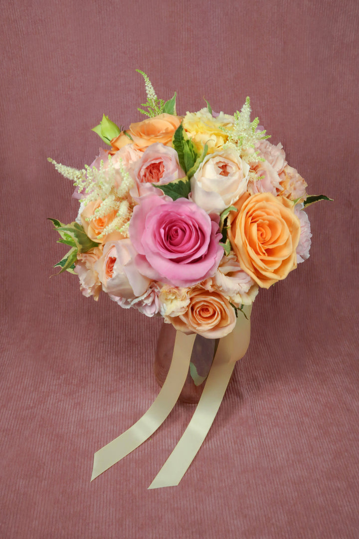 Bridal Bouquet - Classic Round - Coral