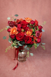 Bridal Bouquet - Hand-Tied - Red