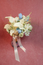 Load image into Gallery viewer, Bridal Bouquet - Hand-Tied - Blue &amp; White
