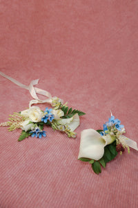 Bridal Bouquet - Hand-Tied - Blue & White