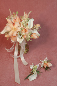 Bridal Bouquet - Hand-Tied - Champagne