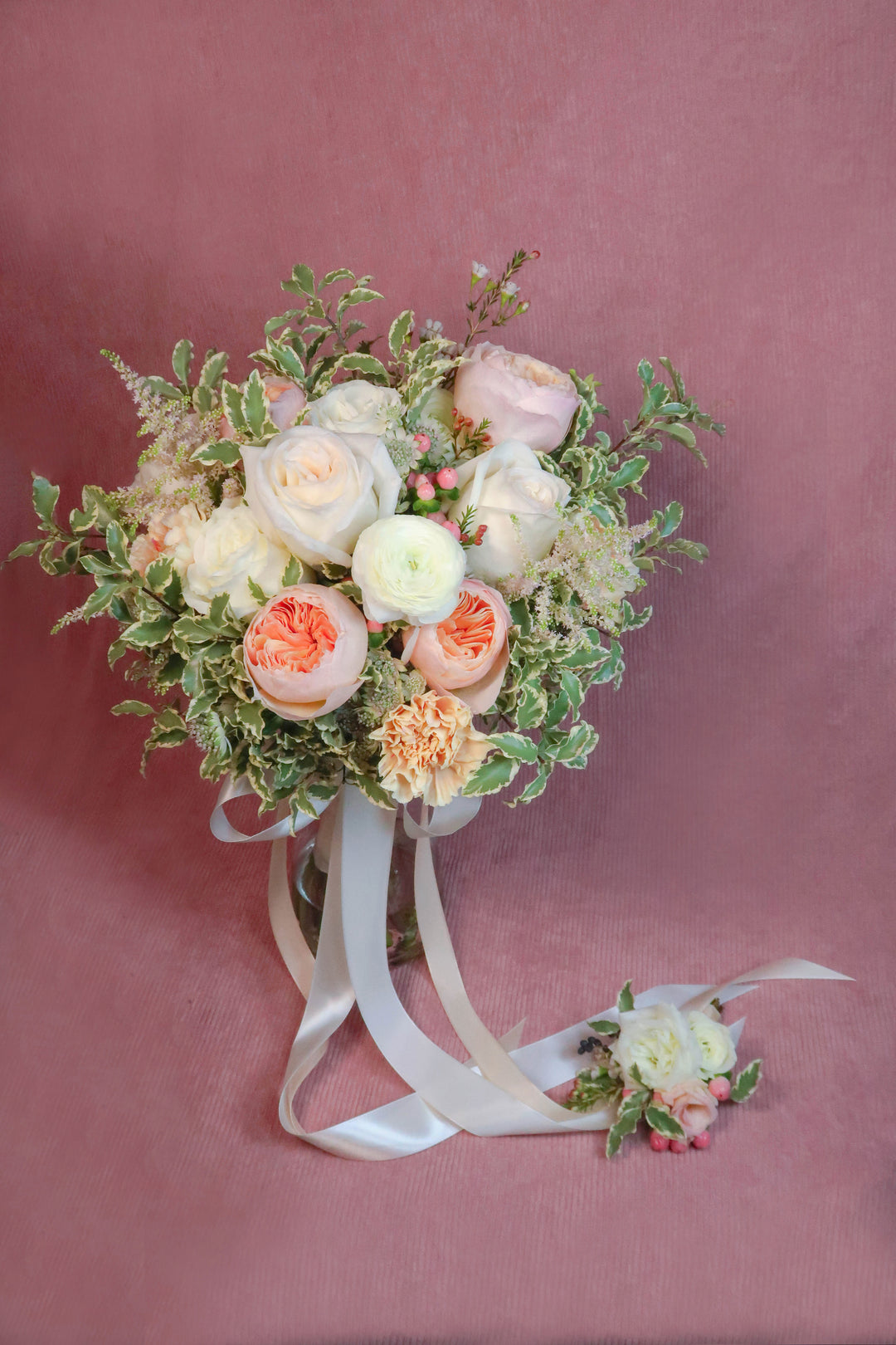 Bridal Bouquet - Hand-Tied - Champagne