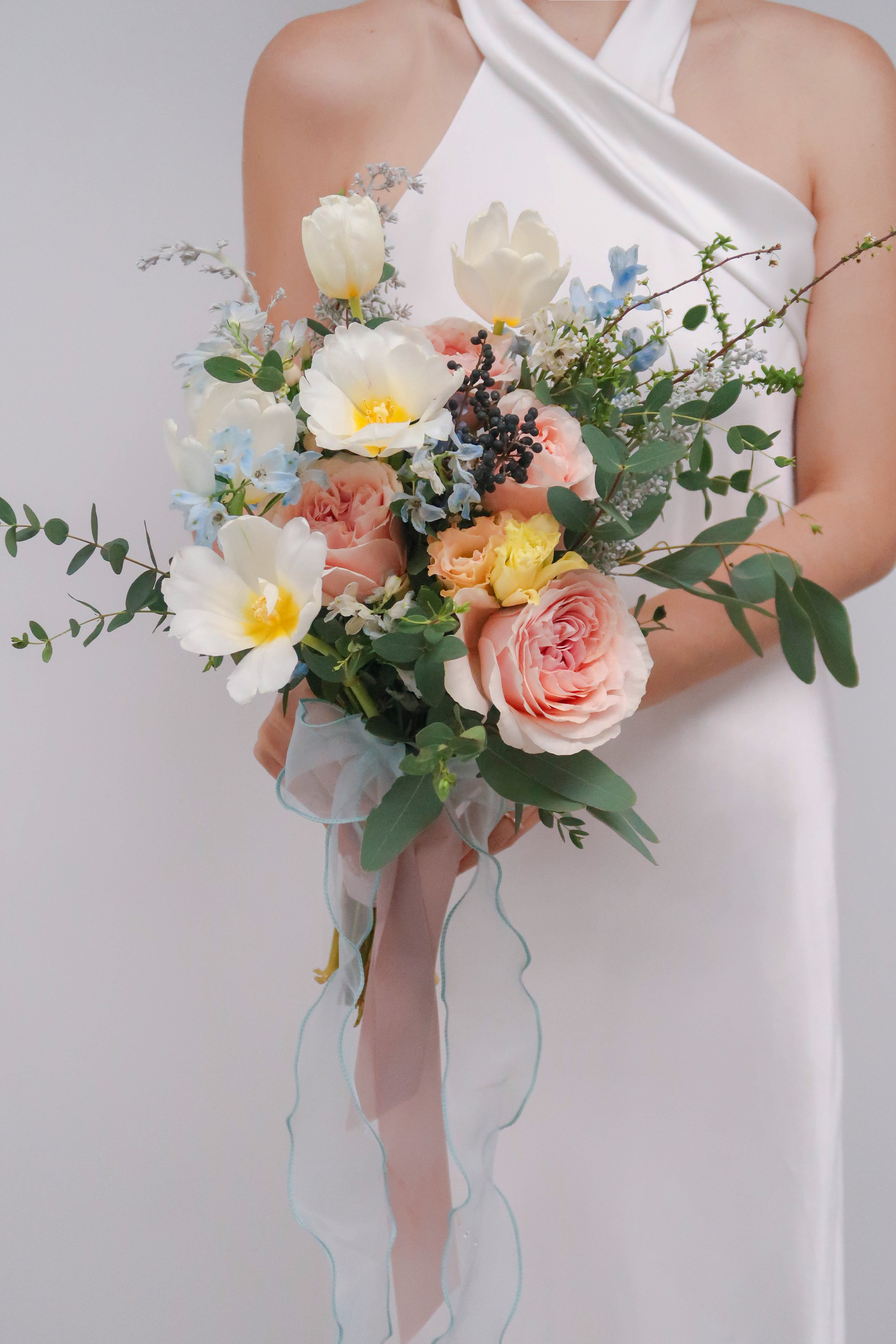 新娘手捧花 - 自然風撞色設計