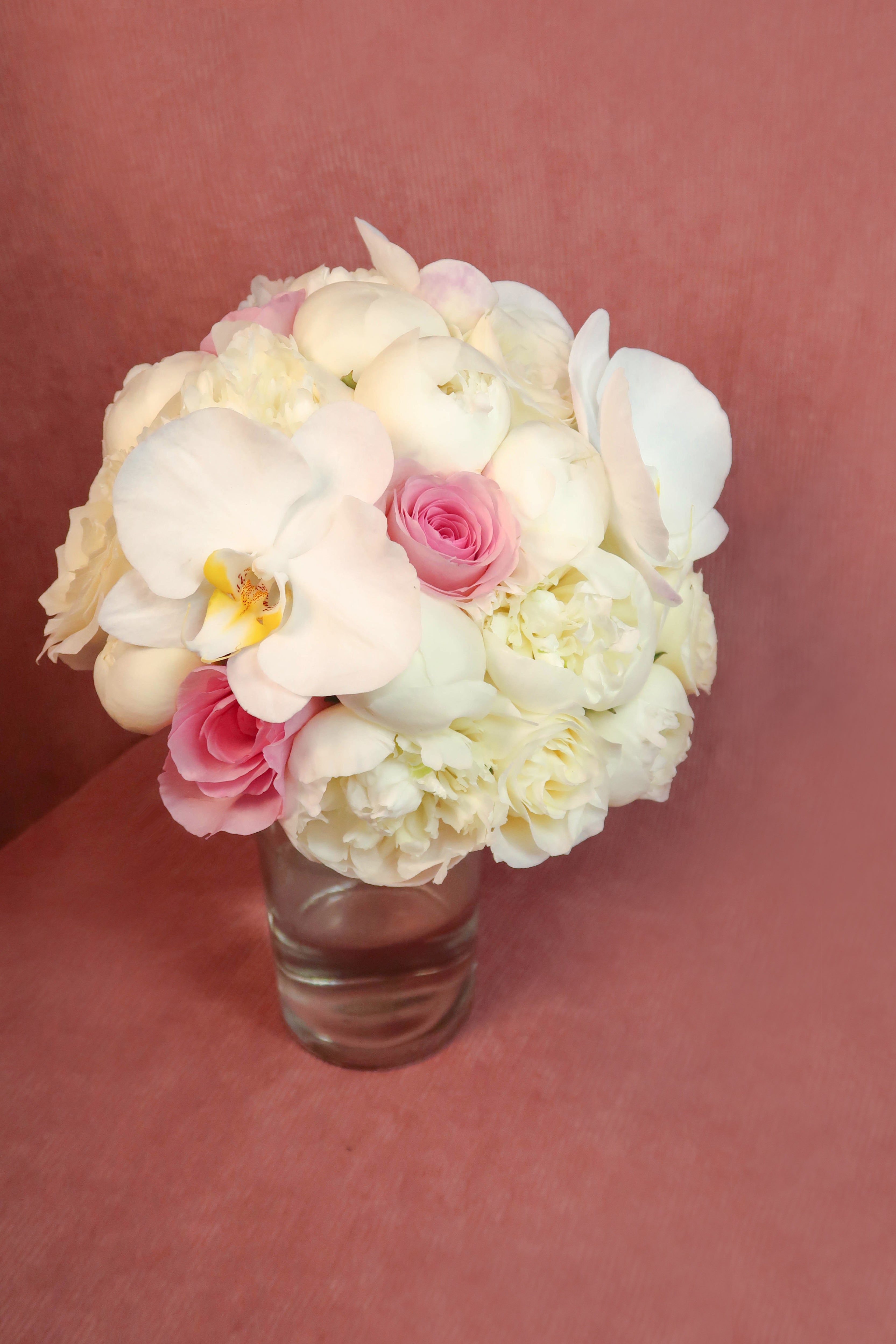 Bridal Bouquet - Classic Round - Peonies, Roses, Orchids