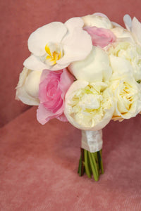 Bridal Bouquet - Classic Round - Peonies, Roses, Orchids